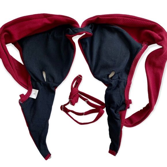 🛑SOLD NWT Dark Red V-Neck Bikini - Picture 4 of 5